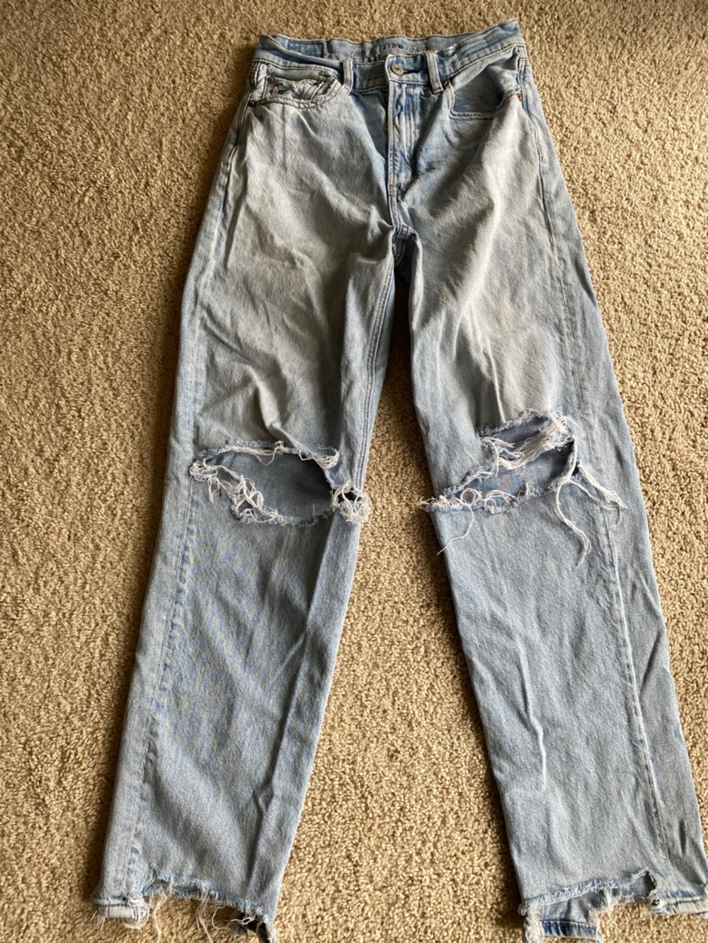 American Eagle Outfitters Light Blue Strigid Jeans